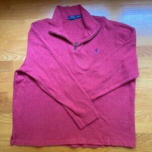 Polo Ralph Lauren Pink and Navy Quarter Zip Jacket